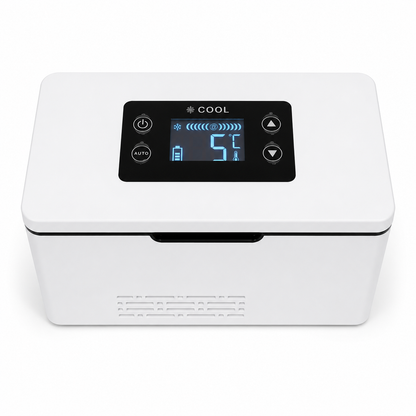 Novera Precision Cooler front view — adjustable 2–10°C temperature controlled storage unit