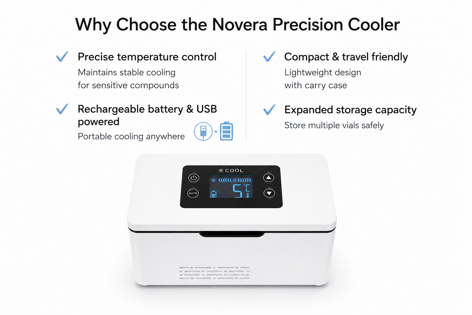 Novera Precision Cooler — quiet thermoelectric cooling for everyday home use