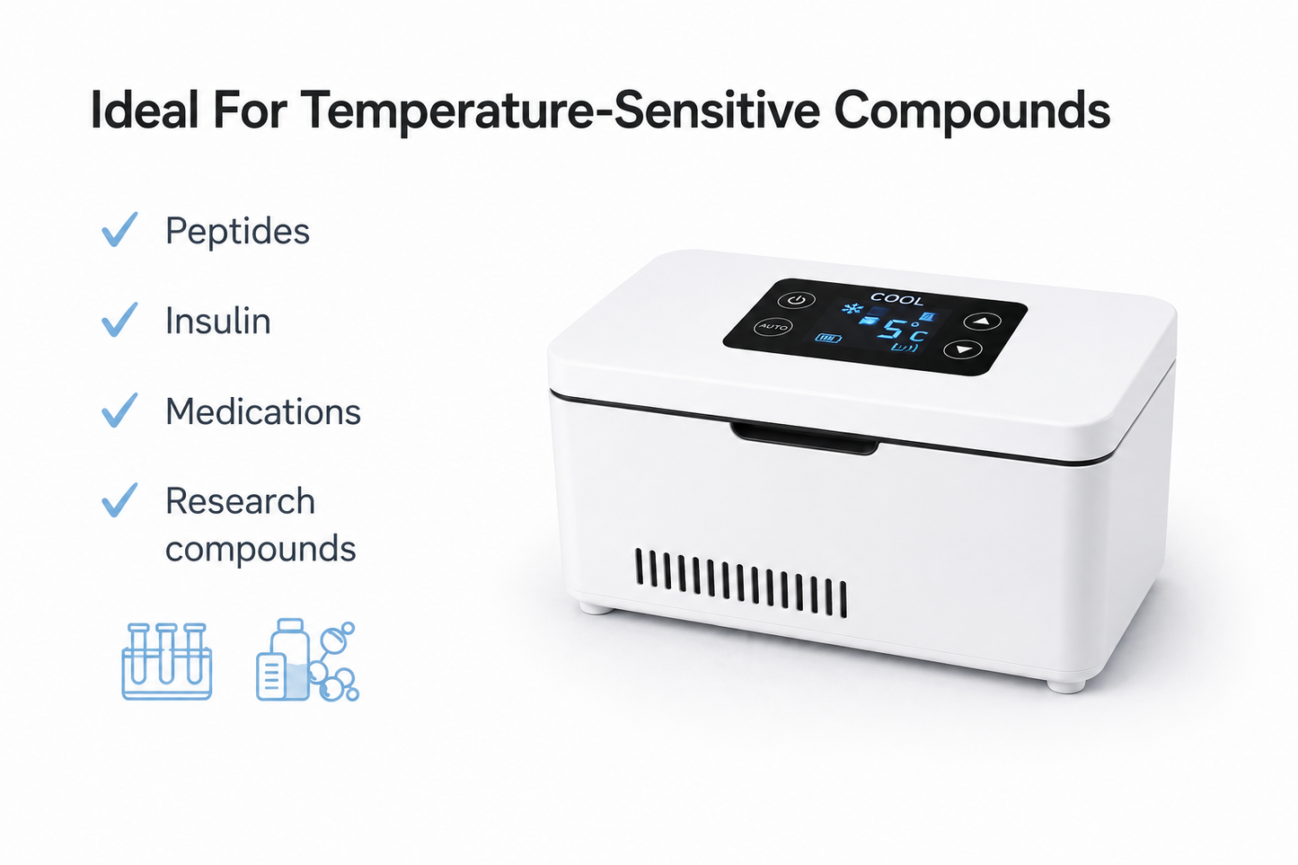 Novera Precision Cooler — discreet peptide and medication storage